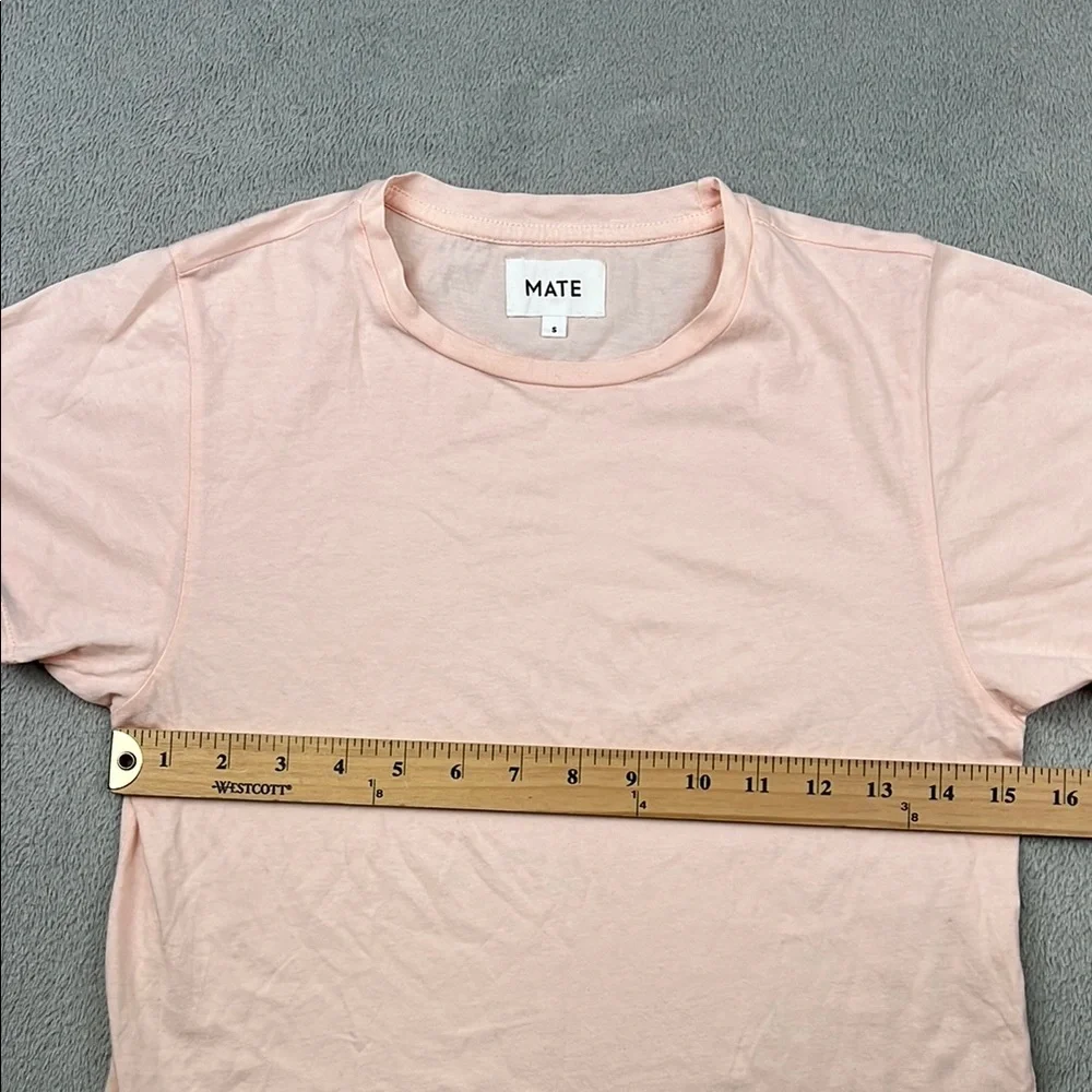 NWOT MATE the Label Shrunken Tee Pink Short Sleeve Tee - Picture 4 of 6